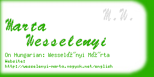 marta wesselenyi business card